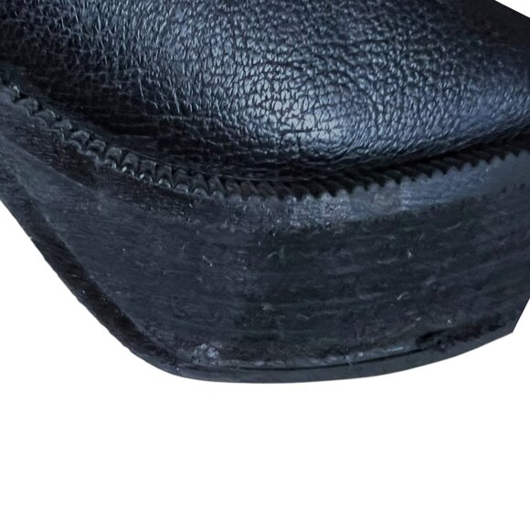 Cushionaire Festival Black Square Toe Block Heel Platform Ankle Boots Size 8 - Picture 4 of 10